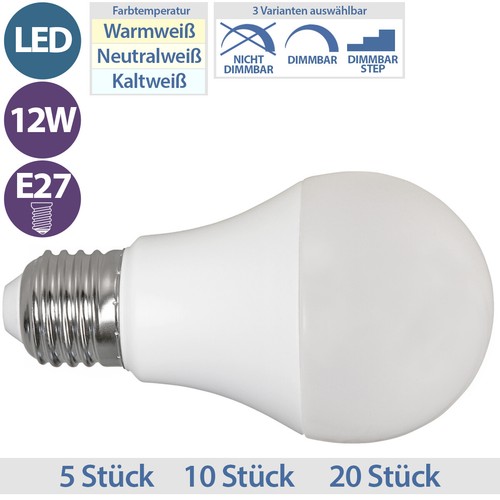 12w led birnen e27 - led, kaltweiß