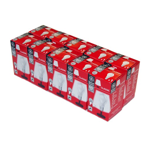 10x a60 glühbirnen 60watt - ge,