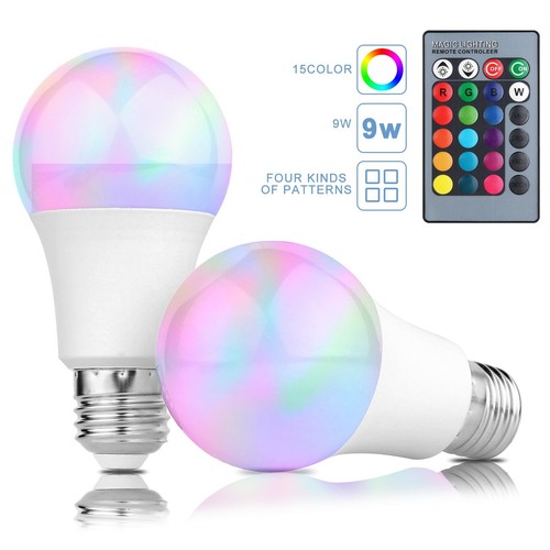 Led glühbirne rgb e27 - e27, 9w